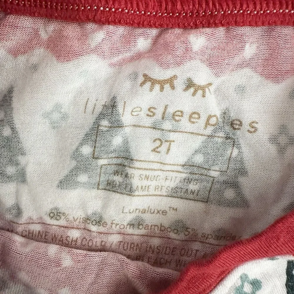 Little Sleepies Festive Fair Isle 2T Christmas Holiday Bamboo Long Sleeve Pjs